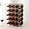 36 Bottle Stackable Modular Wine Rack Wine Storage Rack Burdock Root Wine Shelves Holder Wobble-Free Display