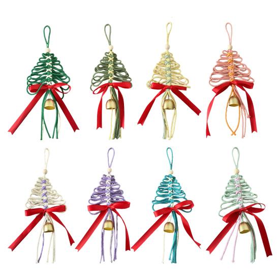 Рождественские украшения Рустикальные поделки в форме рождественской елки с золотыми