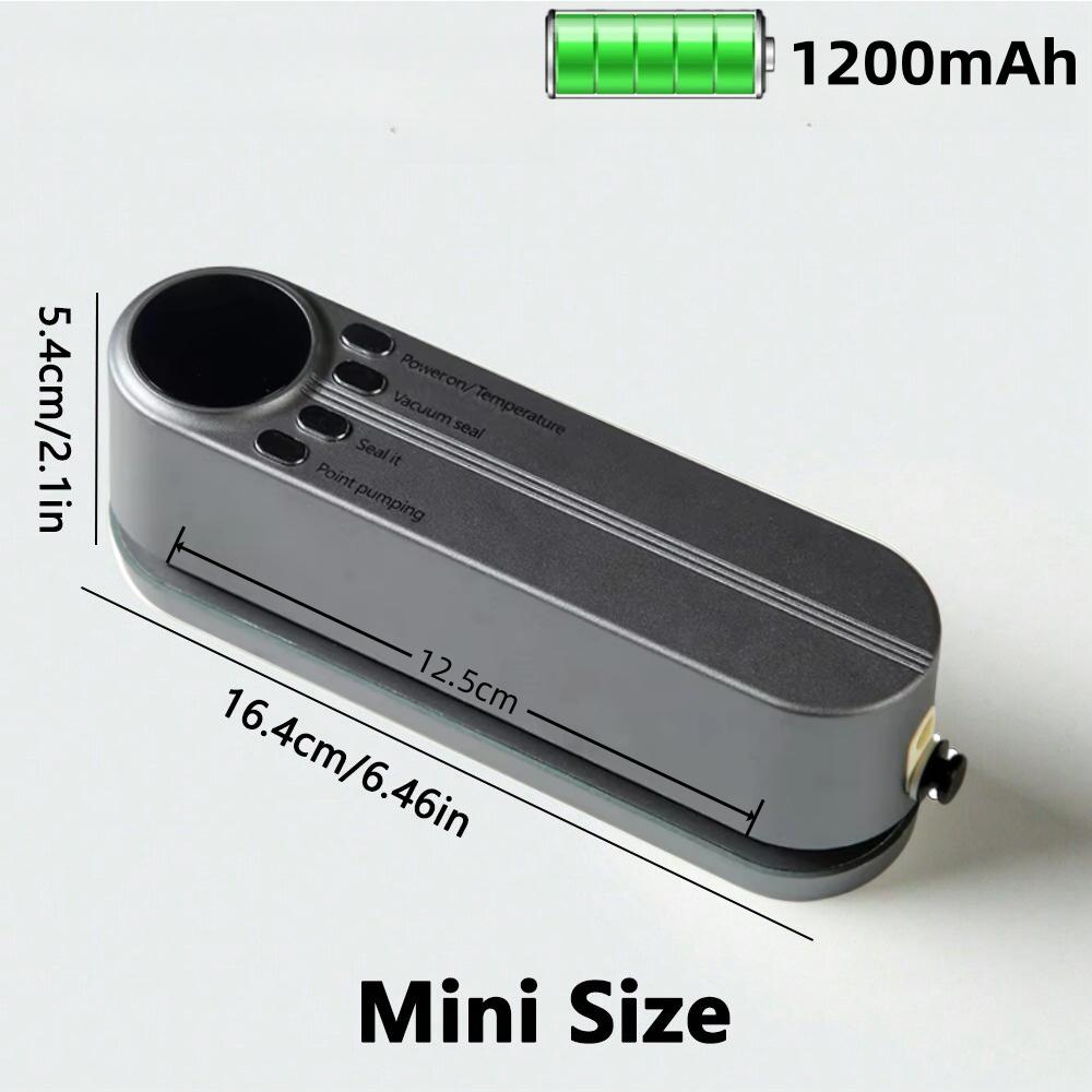 Mini Portable Vacuum Sealer Fresh Sealing Machine Home LED Display 1200mAh Wireless Fully Automatic Vacuum Sealer Plastic Sealer