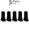 5 Pairs Summer Invisible Toe Socks Woman Girl Cotton Thin Solid Soft Shallow Mouth Breathable Deodorant No Show 5 Finger Socks