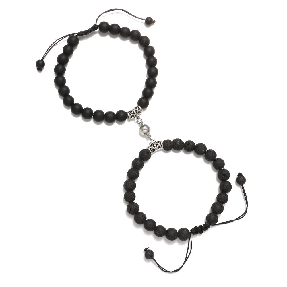 Мода 2 шт./компл. натуральный камень бусины браслет для йоги для влюбленных расстояние магнит пара браслеты ювелирные изделия дружбы