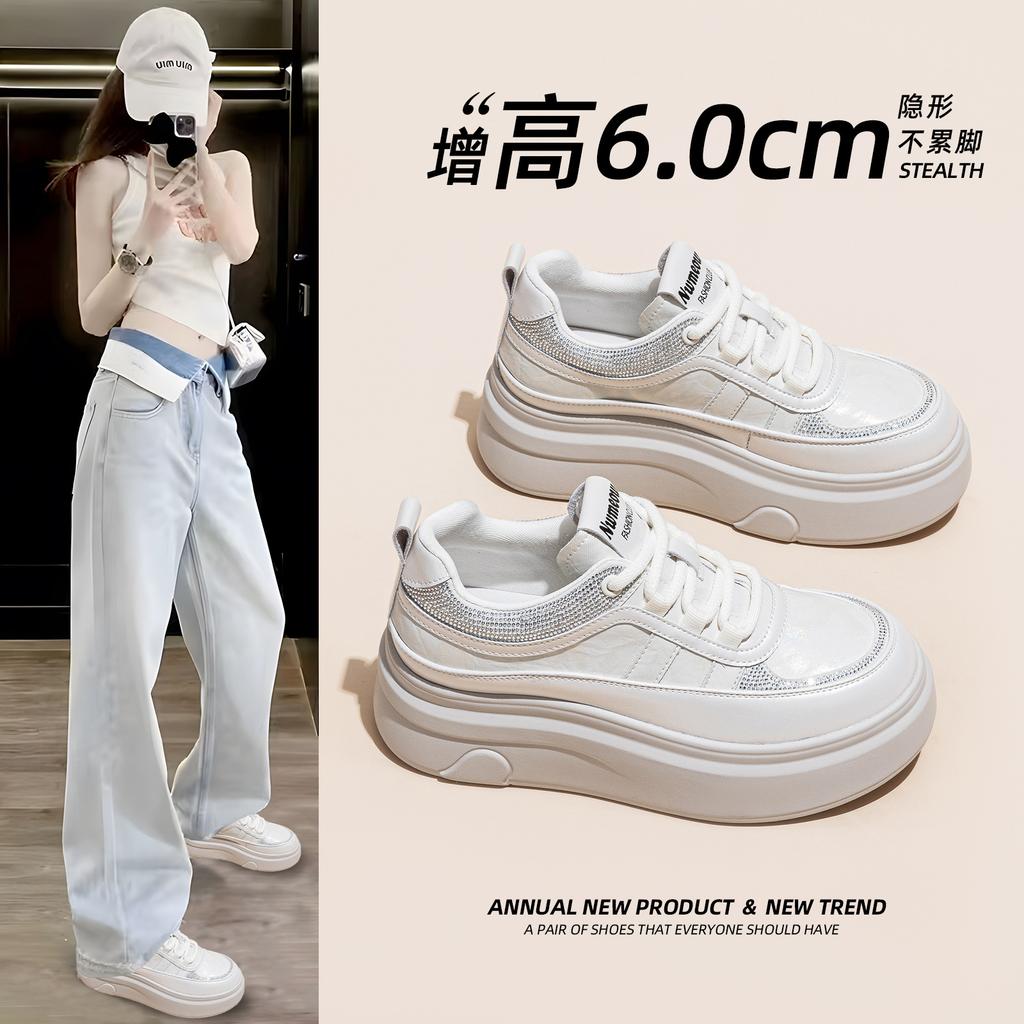 Board shoes 2026 season new thick soled height increasing casual sports single shoes versatile internet famous Korean version