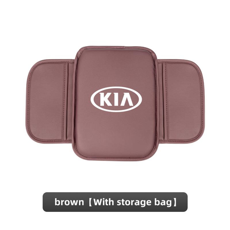 JUNT9 Car Armrest Mats Arm Rest Cushion Interior Accessories For Kia Rio Soul Cerato Soent Sportage Picanto K5 Forte Niro Morning Ceed