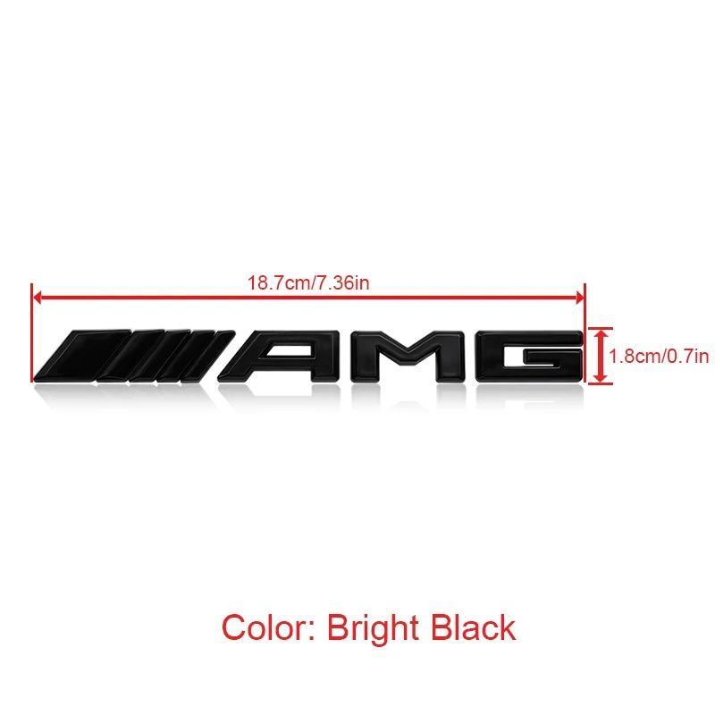 3D ABS Car AMG Logo Badge Rear Trunk Emblem Stickers Decal For Mercedes Benz AMG A B C E G W211 W203 W204 W210 W124 Accessories nn1
