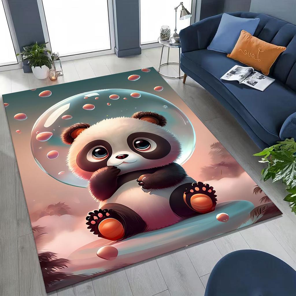 Новый Ковер Dream Panda Милый Мультяшный Арт для Спальни Гостиной Дивана Домашний Коврик Декор,Большой Детский Игровой Нескользящий Напольный Коврик Подарок