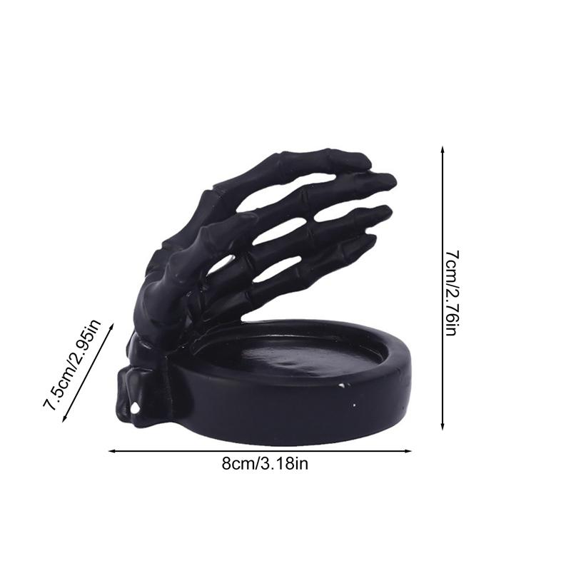 Подсвечник в виде руки скелета, готическая статуэтка скелета для домашнего декора на Хэллоуин, уникальные фигурки черепа из смолы, украшения