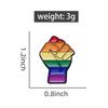 LGBT Fist Enamel Pins Custom Lesbian Gay Bi Trans Asexual Pan Brooches Lapel Badges Pride Rainbow Jewelry Gift for Lovers