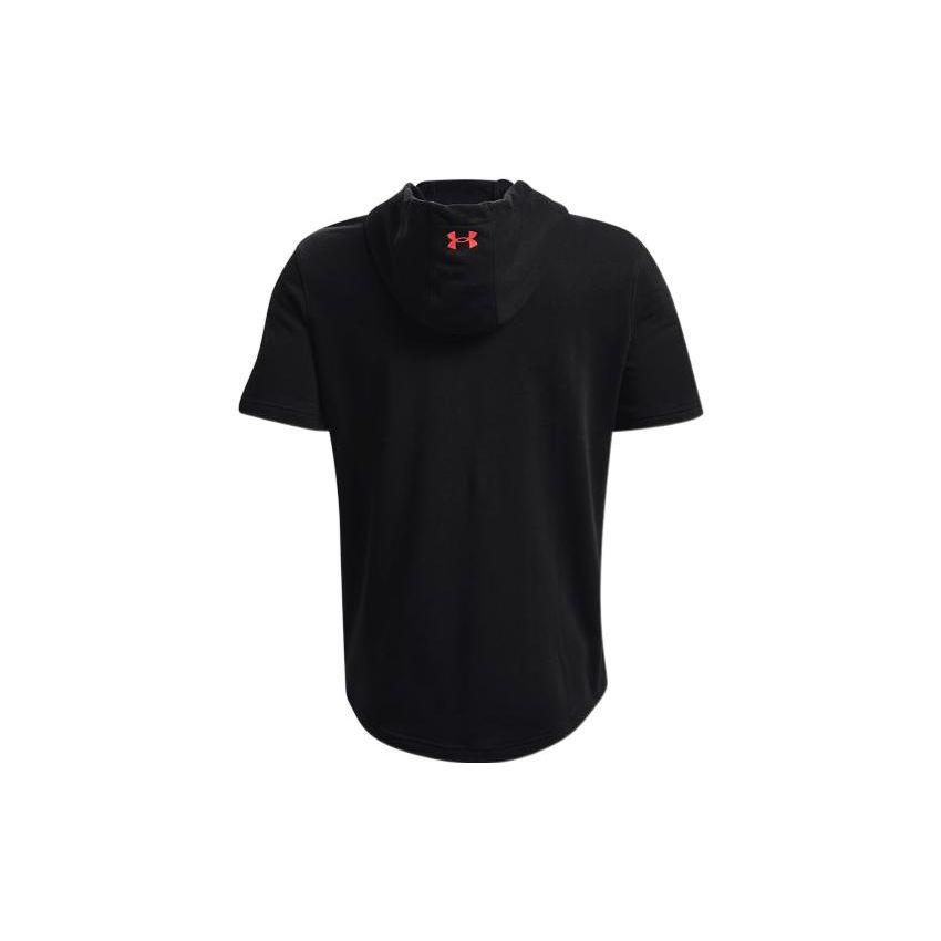 Under Armour Футболка Project Rock Contrast с капюшоном и короткими рукавами для тренировок, мужские топы, черные 1370465-001