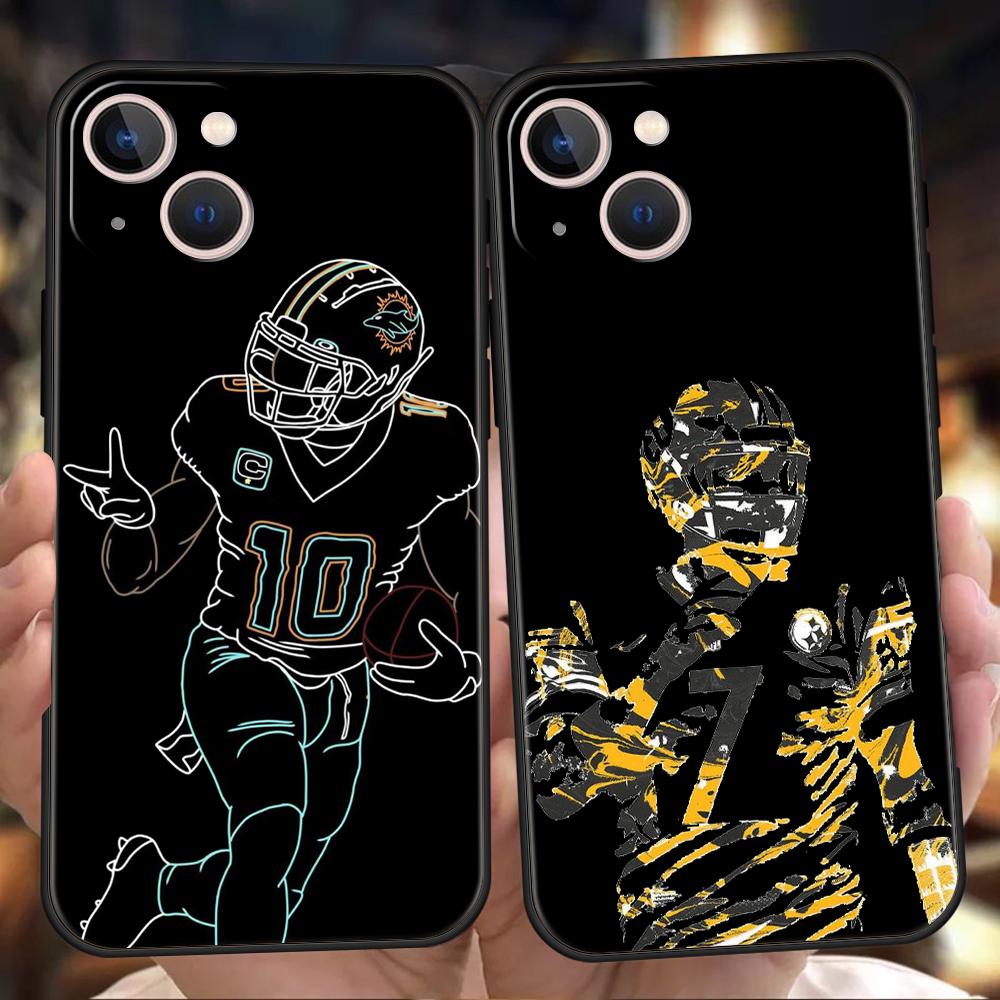 Роскошный чехол для телефона для iPhone 17 Air 16E 16 11 15 14 Pro MAX 12 13 7 8 Plus X XR XS SE 2022 Чехол Американский игрок в регби спорт
