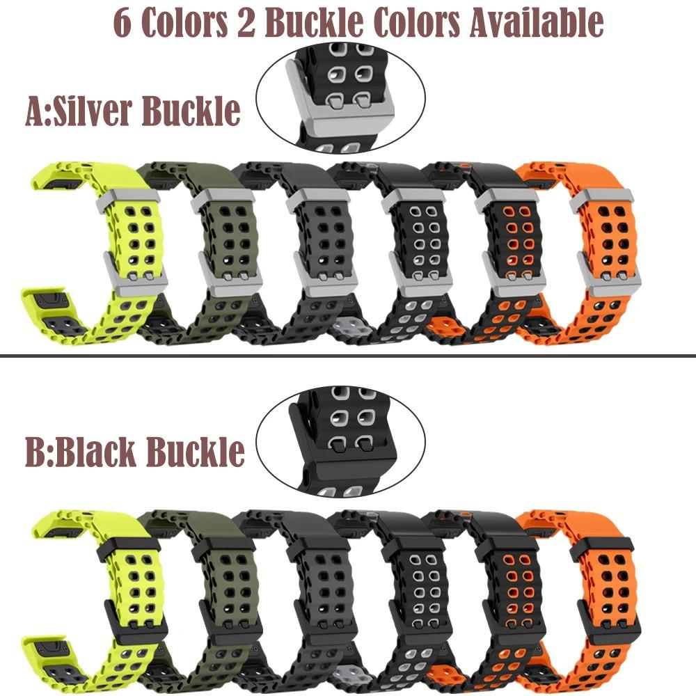 Мягкий силиконовый спортивный ремешок 22 мм 26 мм для Garmin Fenix 8 Enduro 3 Ocean Quickfit Водонепроницаемый мягкий сменный ремешок для Fenix 7 6 5