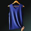 Men's Ice Silk Seamless Summer Slim Fit Vest - Sleeveless Sweatshirt for Youth Sports and Underwear.
