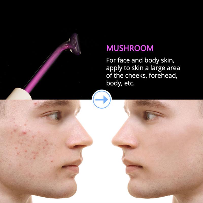 Высокочастотный аппарат для лица, аргон, фиолетовый свет, средство для удаления прыщей, воспаления, массажер для ухода за кожей лица, Красота, спа-палочка