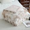 Толстый и Теплый Современный Плед Осень и Зима Пузырьковый Бархат Плед из Кроличьего Меха Плюшевое Покрывало для Дивана Наволочка Мягкая и Удобная Простыня