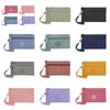 Nylon Double Layer Wallet With Lanyard Simple Money Handbag Fashion Zipper Coin Purse Outdoor