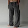 Linen Clothing For Men Natural Linen Pants For Men Contemporary Comfortable Quality Soft Linen Pocket Color  Trousers