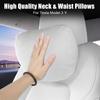 1 Pc Car Neck Waist Pillows Soft Comfortable Cushion For Tesla Model 3 Y For Head Lumbar Relief Support Headrest Cotton