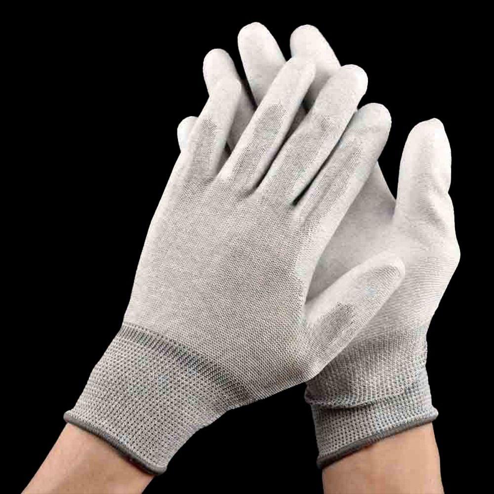 Белые антистатические перчатки, нейлоновые и углеродные защитные рабочие перчатки, рабочие перчатки для инструментов, электронные