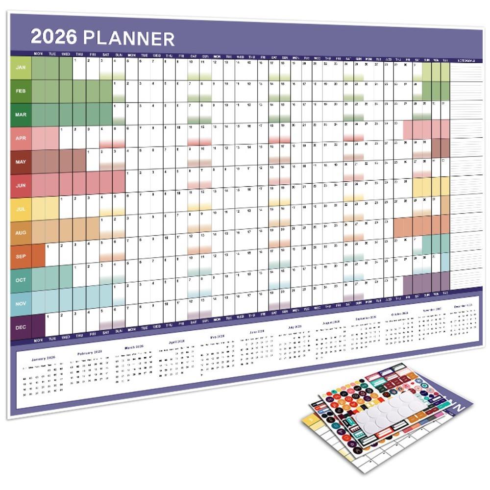 To Do List Schedule Yearly Daily Calendar Annual Planner 365 Days Planner Sheet Home Office