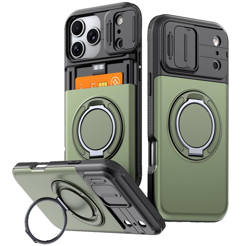 Magnetic Phone Case With Card Slot Kickstand Lens Cover Galaxy S26 Ultra - Acrylic Tri-Layer Design