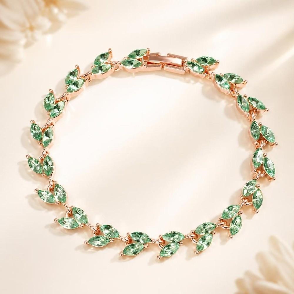 Colored Zircon Women Bracelet Adjustable Bracelet Jewelry Unique Chain Bracelet Daily Wear