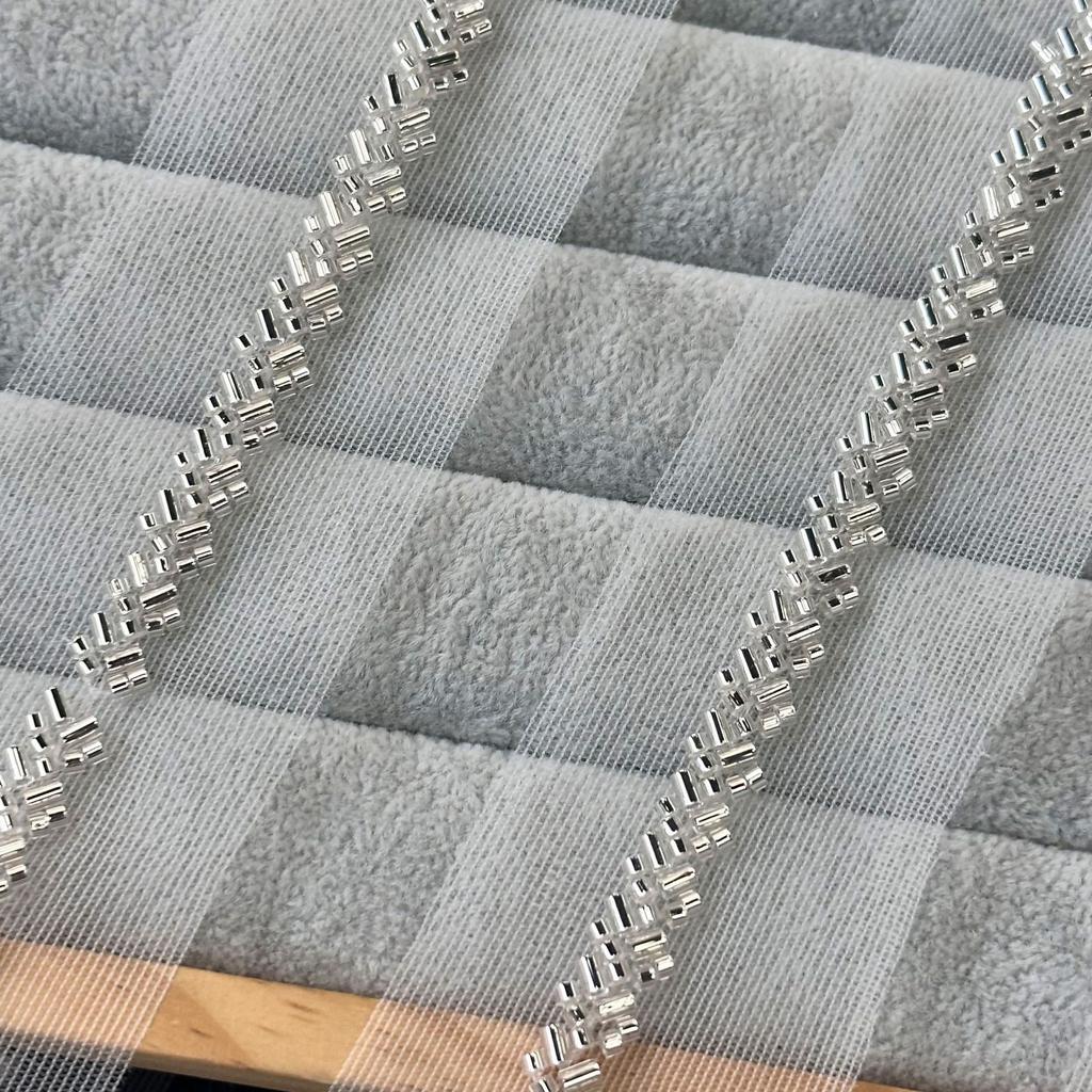 Сетка Машинная вышивка Шеврон Рисовые бусины Ручная работа DIY Ювелирные изделия Штрих-код Аксессуары для одежды Аксессуары для волос Украшение воротника Кружево из бусин