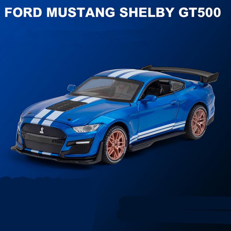 1/32 Ford Mustang Shelby GT500 Alloy Sports Car Model Diecast & Toy Vehicles Metal Car Model Simulation Collection Children Gift