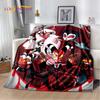 Мягкое фланелевое одеяло Cartoon H-Helluva Boss Blitzo H-Hazbin Hotel для кровати, спальни, дивана, пикника, плед для отдыха на открытом воздухе