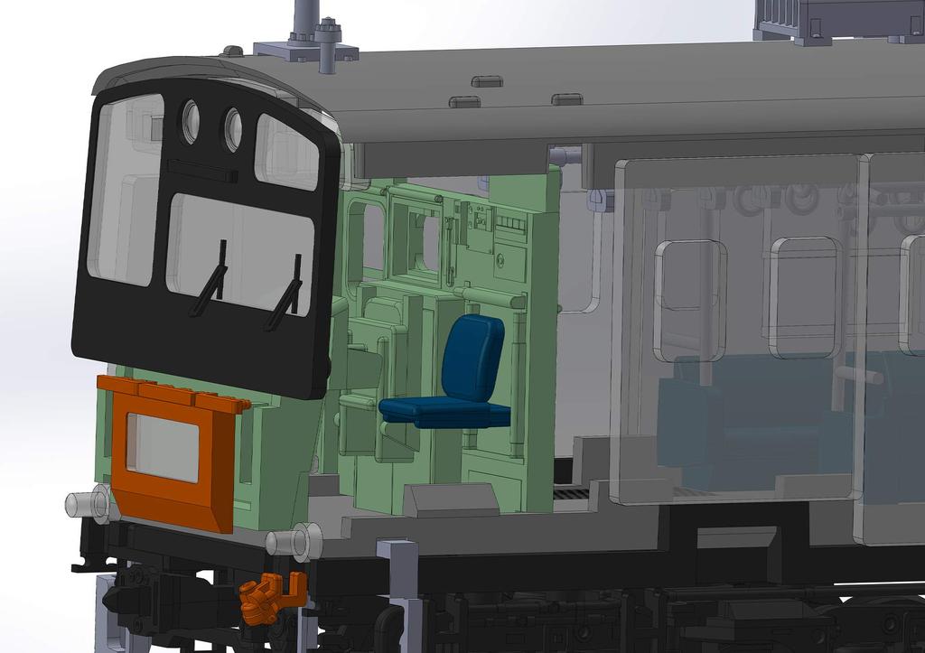 PM Office A 1/80 Scale JR East 201 Series DC Train Chuo Line Kuha 201 & Kuha 200 Display Model Unpainted Assembly Plastic Kit PP072