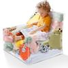 Kids Storage Stool Chair 2in1 Thickened PVC Toy Organizer Bag Transparent Seat Creative Storage Box