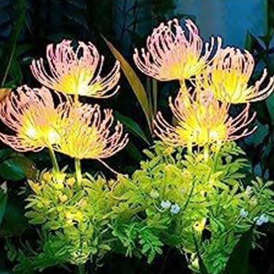 Цветочный солнечный светильник Реалистичный IP65 Водонепроницаемый Погодоустойчивый Наружный Садовый Дорожка Двор Газон Грунтовый Колышек Светодиодная Декоративная Лампа KTY