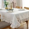 Runner Towel Table Cover White Lace Wavy Side Table Cloth Wedding Decoration Rectangular Tablecloths Chair Cushion