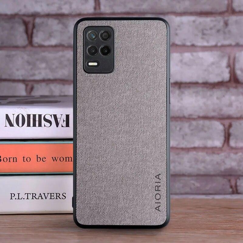 Чехол для OPPO Realme Q3 Q3i V13 5G, роскошный текстильный кожаный мягкий жесткий чехол для телефона для OPPO Realme Q3 5G, чехол Funda