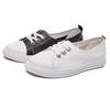 Fashion Leather Low-Cut White Shoes for Women 2025 Spring New Student Versatile Slip-on Lazy Flat Large Size Women's Shoessg54