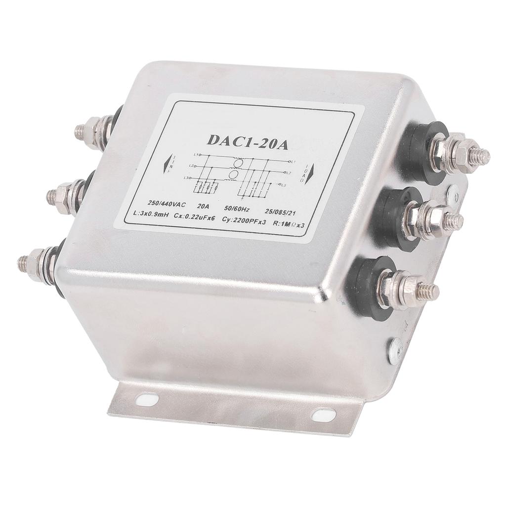 Фильтр электромагнитных помех 3 фазы 3 провода подавитель помех фильтр электромагнитных помех AC250V 440V 50 6