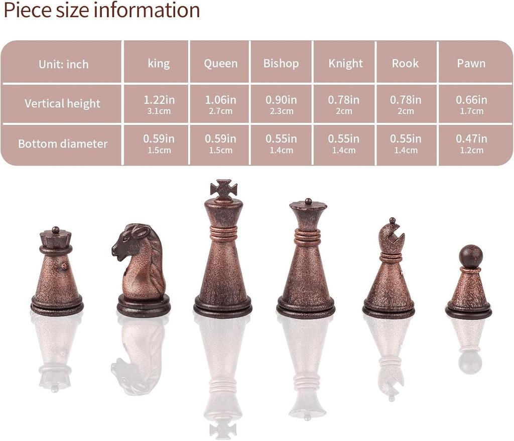 Магнитный дорожный шахматный набор, 8-дюймовая складная доска под дерево, портативная карманная игра для взрослых и детей