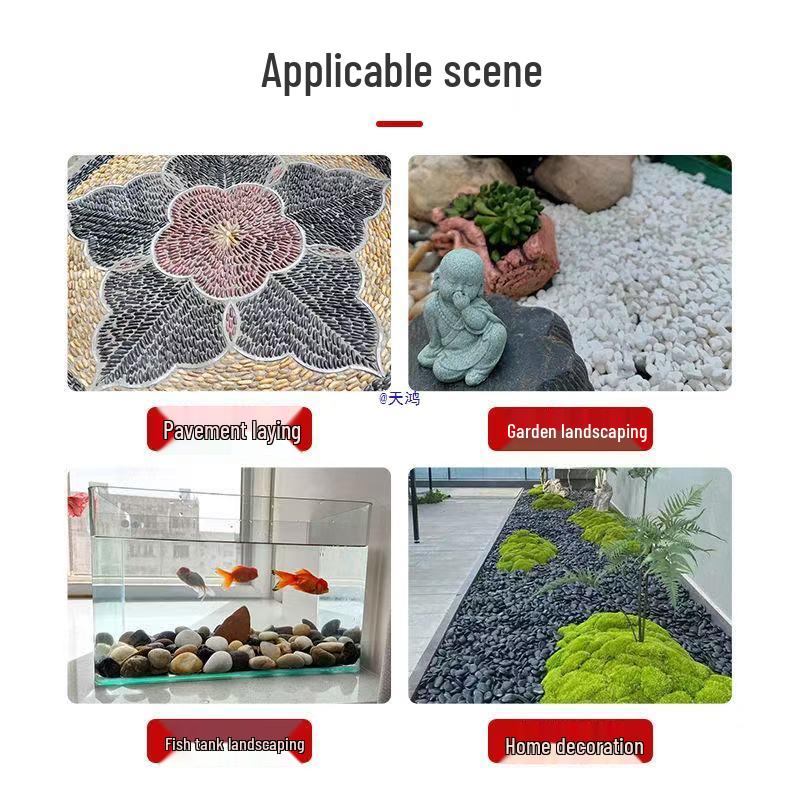 Пятицветная галечная мозаика для двора: Натуральные мелкие камни для ландшафтного дизайна сада