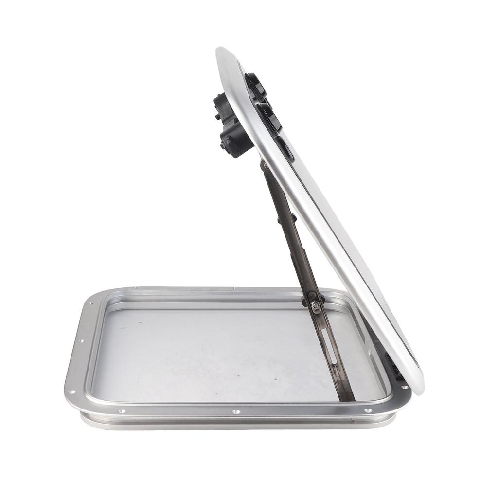 410x410mm Boat Ventilation Hatch Window Square Push Out Deck Porthole Skylights Escape Window for 3‑23mm Thickness