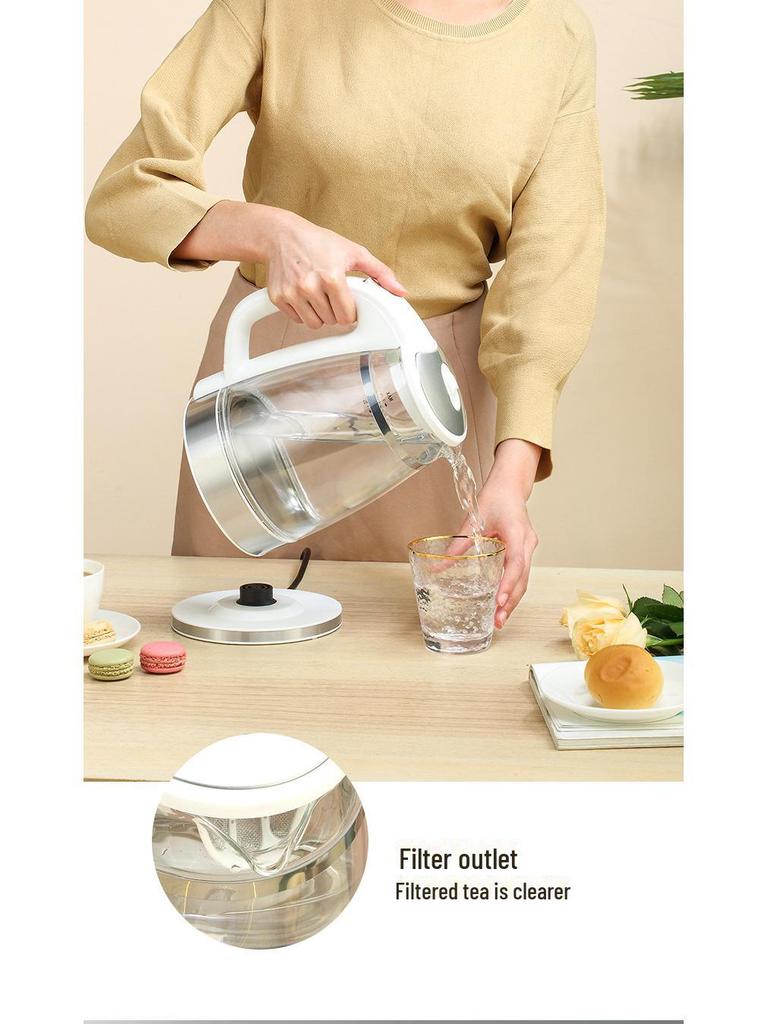 1.7L Glass Electric Kettle for Tea Brewing and Boiling - Automatic, Large Capacity for Home or Dorm Use