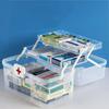 Сортировка хранения 3-слойная коробка для лекарств Пластиковый ящик для хранения лекарств Портативный медицинский шкафчик для офиса