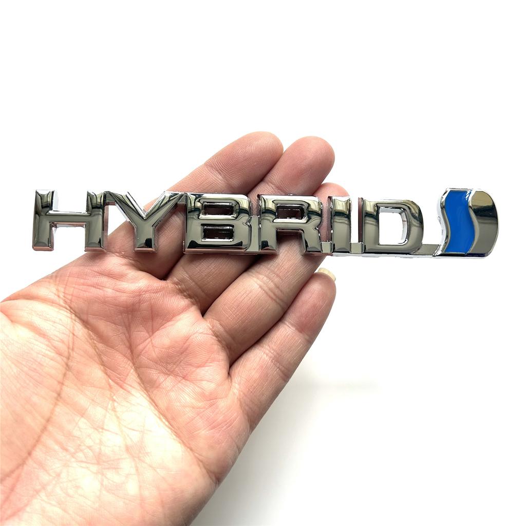 3D Metal HYBRID Logo Side Fender Rear Trunk Emblem Badge Car Sticker Decals For Toyota Prius Camry Crown Auris Rav4s TZ0