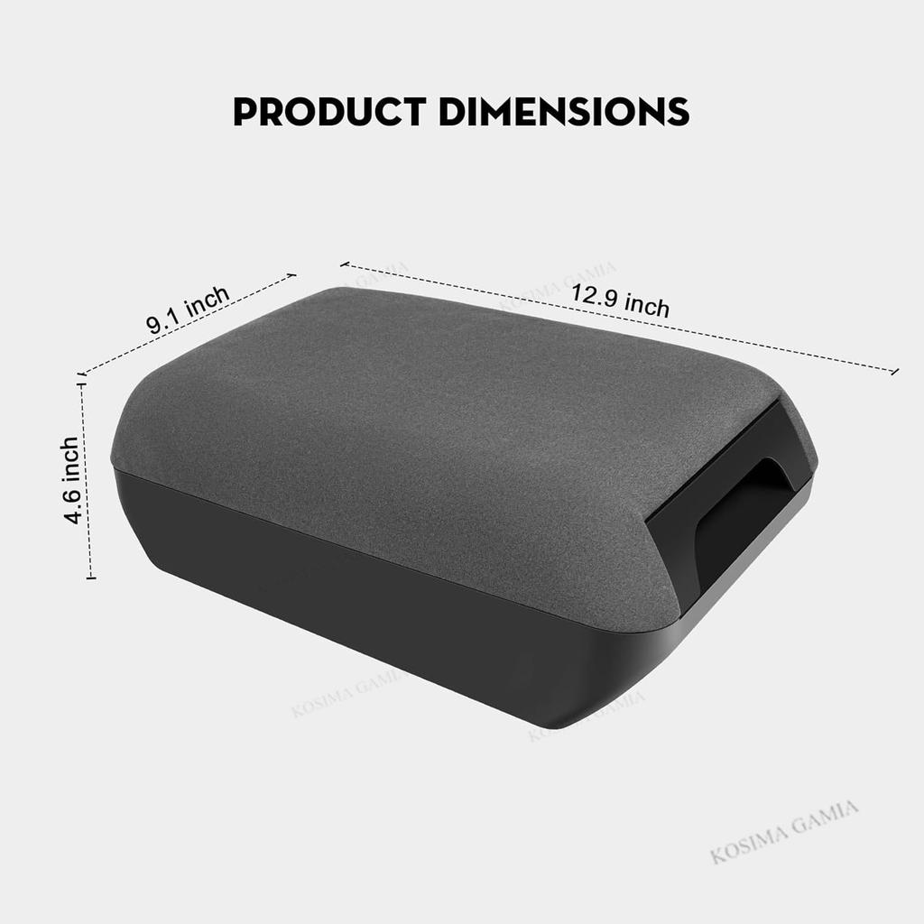 Xiaomi Luxury 3 in 1 Armrest Box Cover Organizer Soft PU Leather Height Pad for Tesla Model Y Model 3 Juniper Highland Center Console