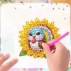6pcs 2D/flat Soft Magnetic DIY Diamond Art Fridge Magnet Kit Animals Diamond Painting Magnets Refrigerator Diamond Art Magnets
