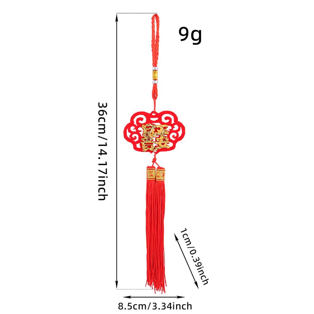 New Year'S Small Pendant Felt Cloth Gold Tassel Chinese Knot Small Lantern Ping An Fu Character Spring Festival Pendant Wedding Room Arrangement