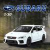 Simulation 1:30 Subaru WRX STI Racing Car Model Pullback Sound Light Alloy Diecast Boy Children's Toy Vehicle Gift Collection