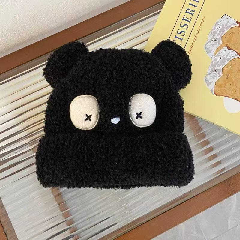 Children's Unisex Winter Pullover Panda Hat with Ear Protection - Thick, Warm, and Super Cute for Large Head Circumference