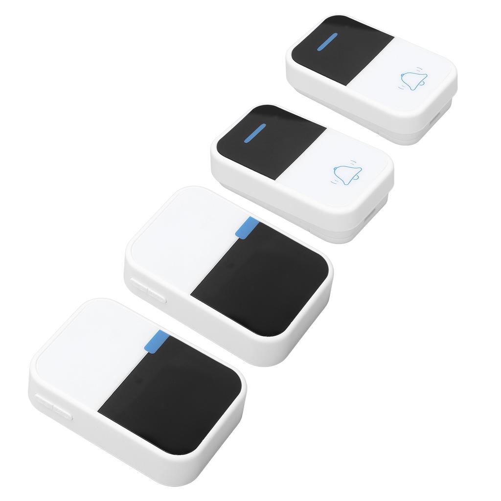 433.92MHz Wireless Doorbell Set with Receiver Self Generating IP44 Waterproof 38 Ringtones for Home Apartment EU Plug