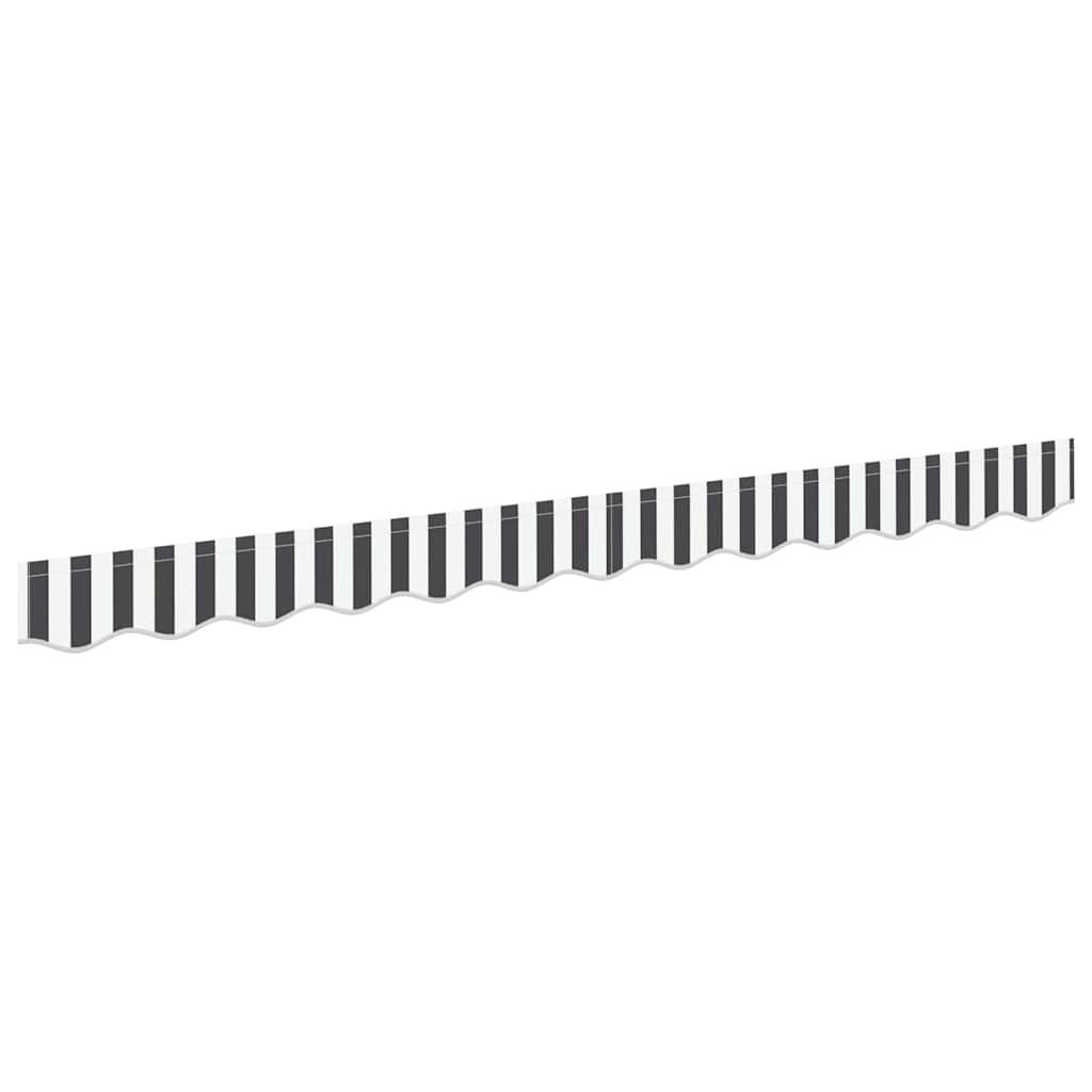 Replacement Awning Skirt Anthracite and White 2.5 m Polyester