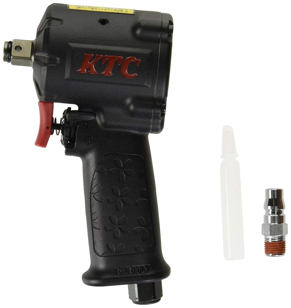 Пневматический ударный гайковерт Kyoto Machinery Tools JAP418 Компактный, высокая мощность, глубина, высота, ширина, масло для пневматических инструментов (КТК) 12.7кв.м (Плоский Тип) & Тело