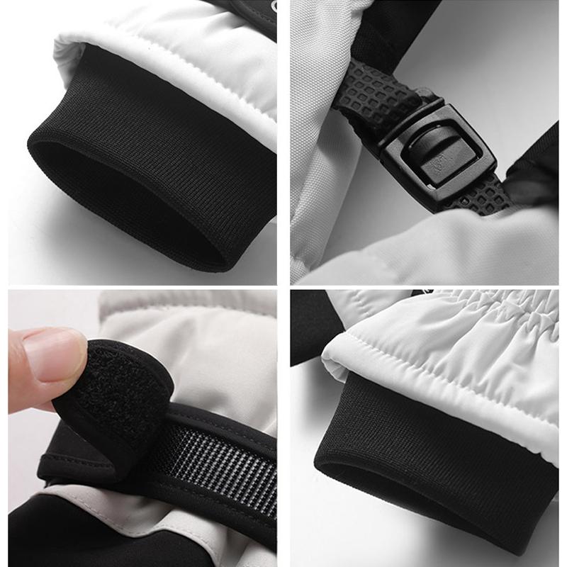 Лыжные перчатки Зимние бархатные Нескользящие водонепроницаемые утолщенные теплые перчатки для верховой езды на открытом воздухе с сенсорным экраном