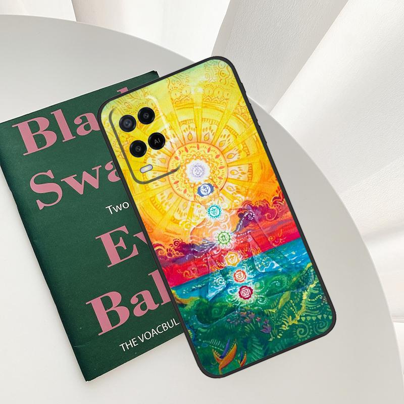 Mandala Chakra Yoga Case For Oppo A15 A16 A17 A52 A72 A76 A96 A54 A74 A94 A54S A57S A58 A78 A98 A57 A77 Cover